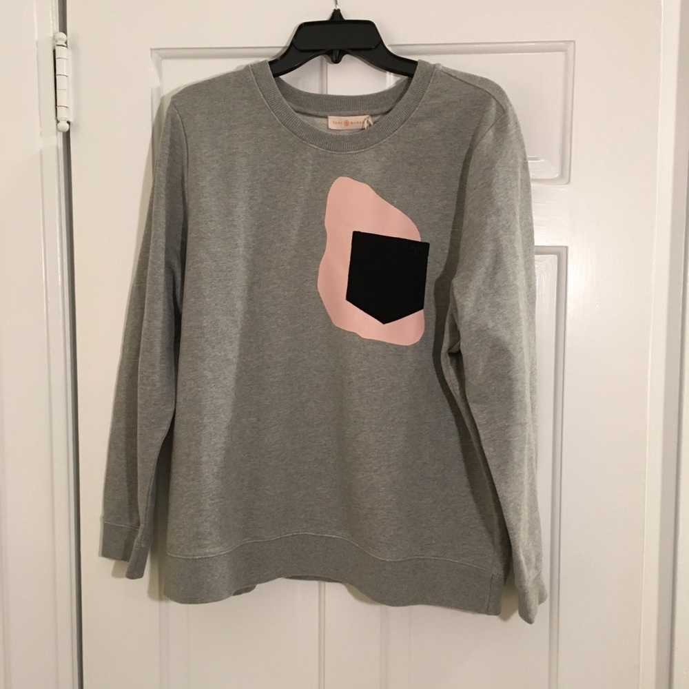 Tory Burch NWT - Gray sweatshirt w/ pocket design